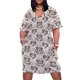 thumbnail image 1 of Vestido holgado con bolsillos y estampado de setas de damasco en tonos neutros, elegante, holgado, para mujer, 2025, vestidos de noche para mujer., 1 of 6