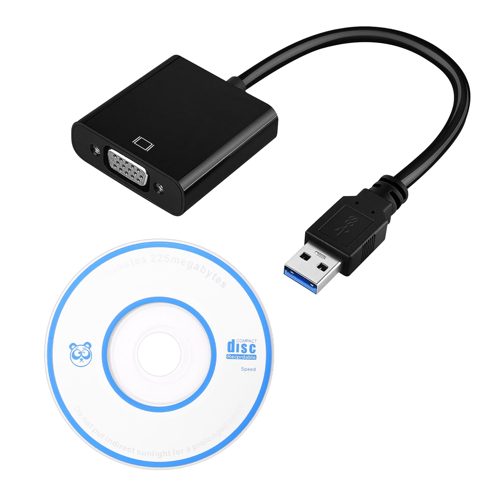 Premium USB 3.0 to VGA Adapter Converter, Full HD External Video Card