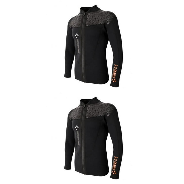 2 Piezas de Trajes de Neopreno Top de Manga con Cremallera Frontal Conjunto de Traje de Buceo Surf Sunnimix Chaqueta de neopreno para hombre