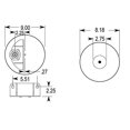 thumbnail image 3 of TORQUE Air Spring Bag for Kenworth Trucks (Replaces Firestone 9541, 9547, W01-358-9541, W01-358-9547, Kenworth C81-1004, C81-1005) (TR9541), 3 of 7