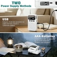 thumbnail image 3 of Portable Radio AM FM, Rechargeable Tansistor Radio, Pocket Handheld Radio with Earphone Jack, Excellent Reception, Easy to use, Perfect for Home, Outdoor, and Emergency Use, Suitable for Senior, kids, 3 of 7