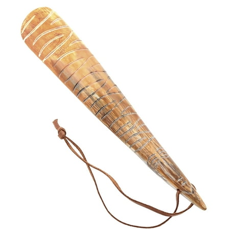 

Mythrojan Flat Shoe Horn Earth Design with Leather Loop – Polished Finish