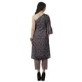 thumbnail image 4 of Moomaya Womens Printed One Shoulder Double Bell Sleeve Kurti Pant Set Ethnic Clothing Sets For Women, 4 of 7