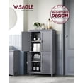 thumbnail image 3 of VASAGLE Mueble de Baño, Armario de Baño, Armario de Cocina, con 4 Puertas, Estantes Ajustables, 30 x 60 x 110 cm, Gris Mística, 3 of 5