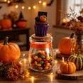 thumbnail image 6 of Halloween Candy Jar, Decorative Glass Storage Container with Resin Topper Lid for Fall Tabletop Centerpiece, Cork Sealed Treat Canister for Party Decor and Small Keepsake Organization, 6 of 8