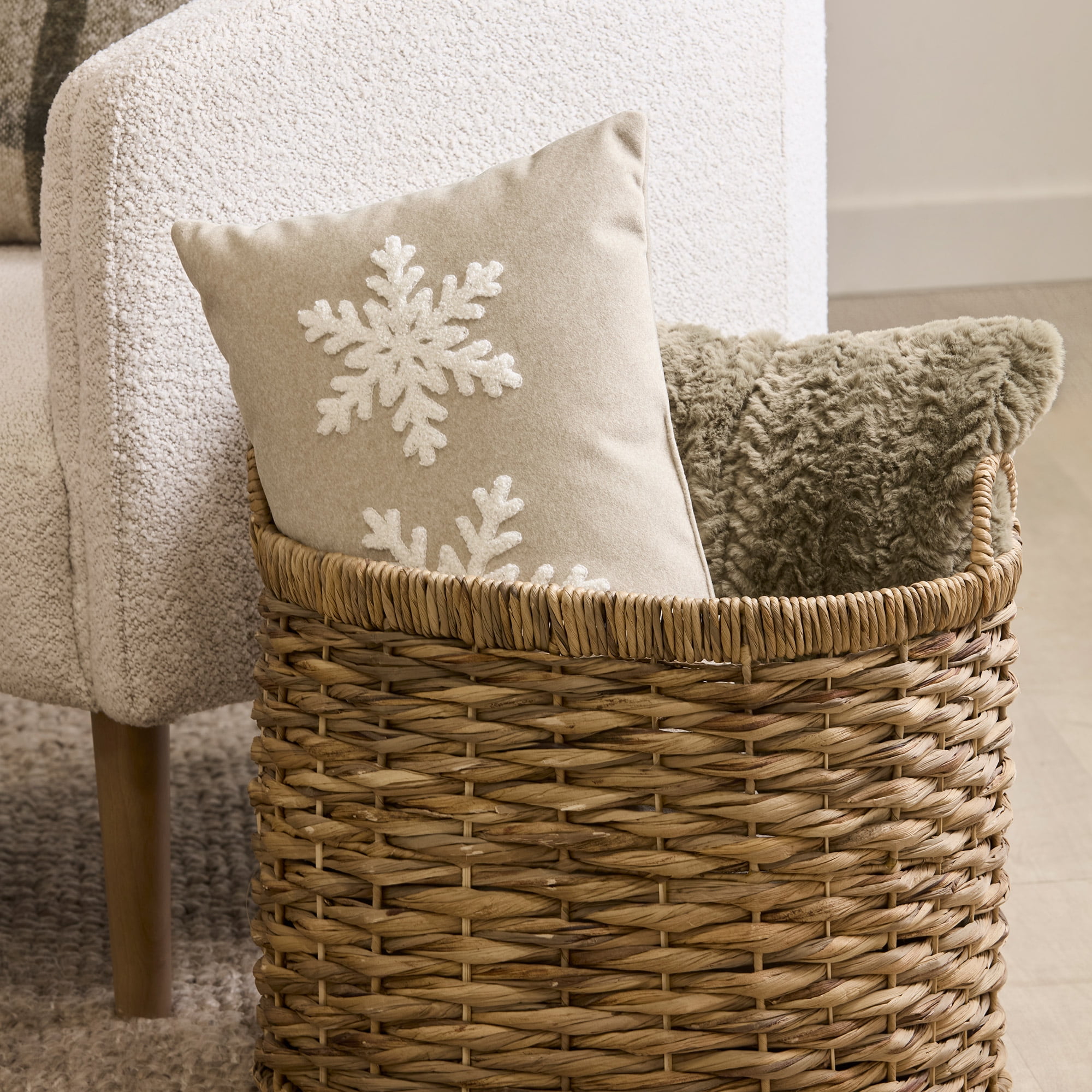 Bouclair coussin décoratif Leanie flocon de neige