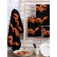 thumbnail image 2 of Dragon Flames Kitchen Dish Towels for Drying Dishes Set of 4, Orange Dragons Abstract Modern Art Waffle Weave Microfiber Hand Tea Bathroom Towels Quick Dry & Absorbent Towel 15.7x23.6, 2 of 7