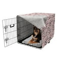 thumbnail image 2 of Hawaii Dog Crate Cover, Summer Pattern with Palms Rocky Beach and Hibiscus Flora, Easy to Use Pet Kennel Cover Small Dogs Puppies Kittens, 7 Sizes, Rose Dark Salmon, by Ambesonne, 2 of 6