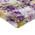 thumbnail image 4 of Ambesonne Floral Fitted Sheet, Wild Flowers Scene Print, King Size, Purple Mustard and Lime Green, 4 of 5