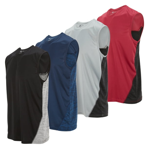 DARESAY Performance Sleeveless Shirts for Men, Dry Fit Muscle Shirts