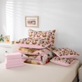 thumbnail image 5 of Manfei Lovely Guinea Pig Bedding King Size,Flower Floral Daisy Comforter Sets with Sheets,Kawaii Fruit Strawberry Bedding Sets King Size,Breathable Room Decor Reversible,7pcs, 5 of 7