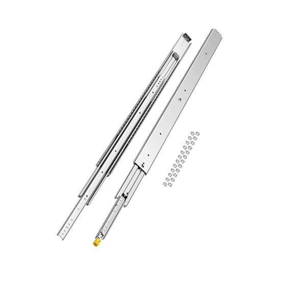 VEVOR Set of 2 Drawer Rails, Sizes 16 18 20 24 30 35 37.4 59 24 32 36 40 48 60 in, Capable of Supporting 500 lbs, Locking Mechanism Included, Ball Bearing Side Mount Drawer Slide Rail