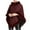 Wine, variant on Women Faux Fur Shawl Wrap Women's Warm Ruffled Cape Loose And Fashionable Solid Color Thick Coat