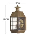 thumbnail image 3 of Hinkley Lighting - Two Light Wall Mount - Nantucket - Brass Outdoor Lantern, 3 of 5