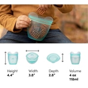 Zip Top Reusable Baby + Kid Snack Container - Bear