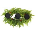 thumbnail image 2 of Christmas Candle Holder Centerpiece with Artificial Greenery Wreath- Cedar&Pinecones Decor for Holiday Table, Mantle, Xmas Dinner Party, Kitchen Windows, Cabinets, and Wedding Table Decorations, 2 of 6