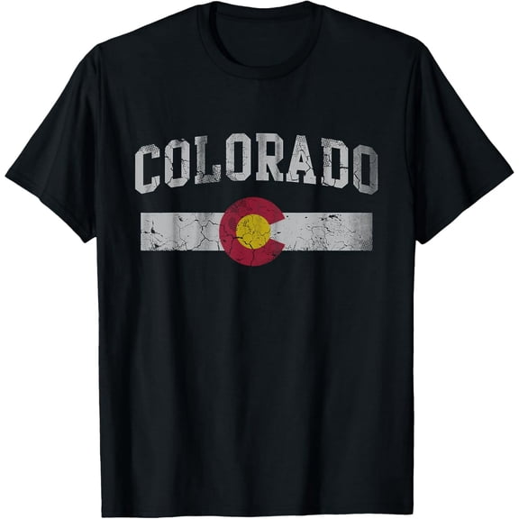 Retro Colorado Flag State Pride Unisex Graphic Cotton Tee