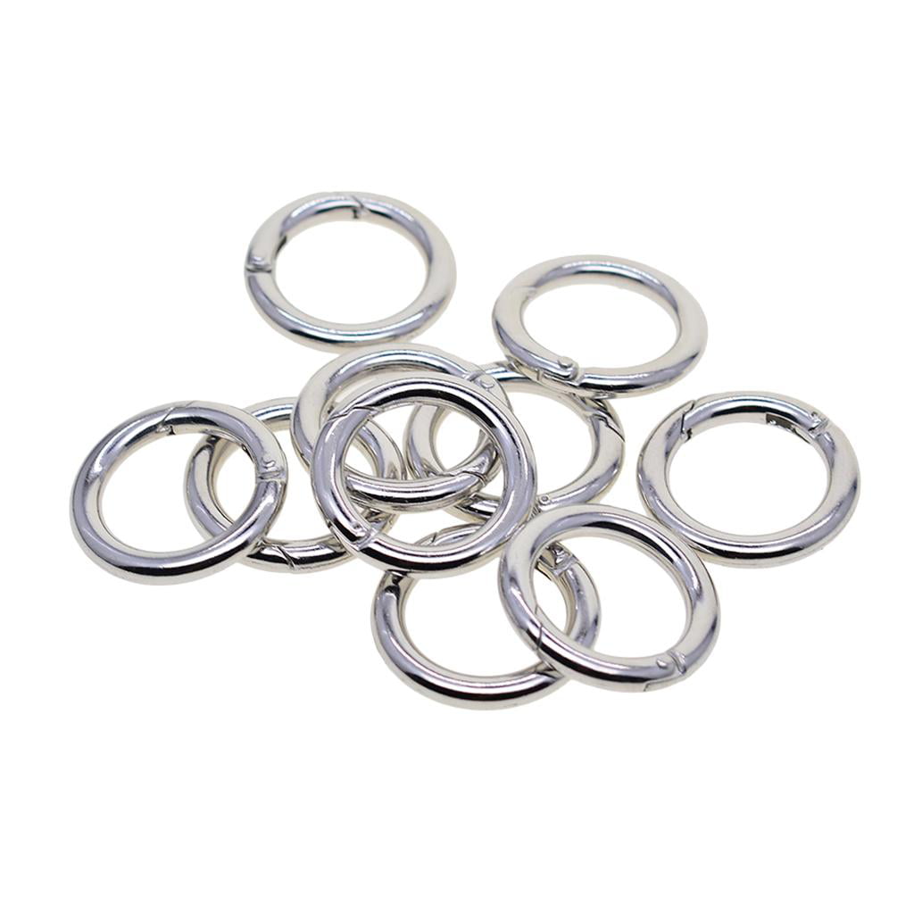 28mm Circle Metal Key Ring Buckle SM SunniMix 5pcs Zinc Alloy Round Spring Snap Hooks Clip DIY Accessories for Handbag Purse Shoulder Strap Key Chains 