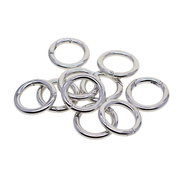 28mm Circle Decorative Rings Snap Hook for Bag Keychain Round Carabiner Hiking Climbing Necessary 10pcs -