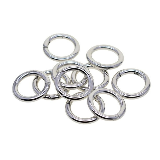 10 unids mosquetón llavero platino 28mm Sunnimix