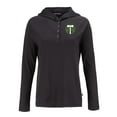 thumbnail image 2 of Women's-Cutter & Buck  Black Portland Timbers Coastline Epic Comfort Eco Recycled Quarter-Snap Raglan Hoodie Top, 2 of 3