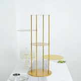 Efavormart 5-Tier Gold Metal Tall Round Display Stand for Desserts and ...
