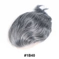 thumbnail image 2 of Human Hair Replacement System Toupee for Men Fine Mono Wave Male Wigs Men's Prosthesis 8x10 Grey Hairpiece Units, 2 of 7
