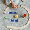 thumbnail image 2 of 6pcs Train Pier Wooden Train Bridge Pier Wooden Train Track Bridge Supports Toy Wooden Train Track Support Riser Train Track Accessories Wooden Railway Accessories, 2 of 6
