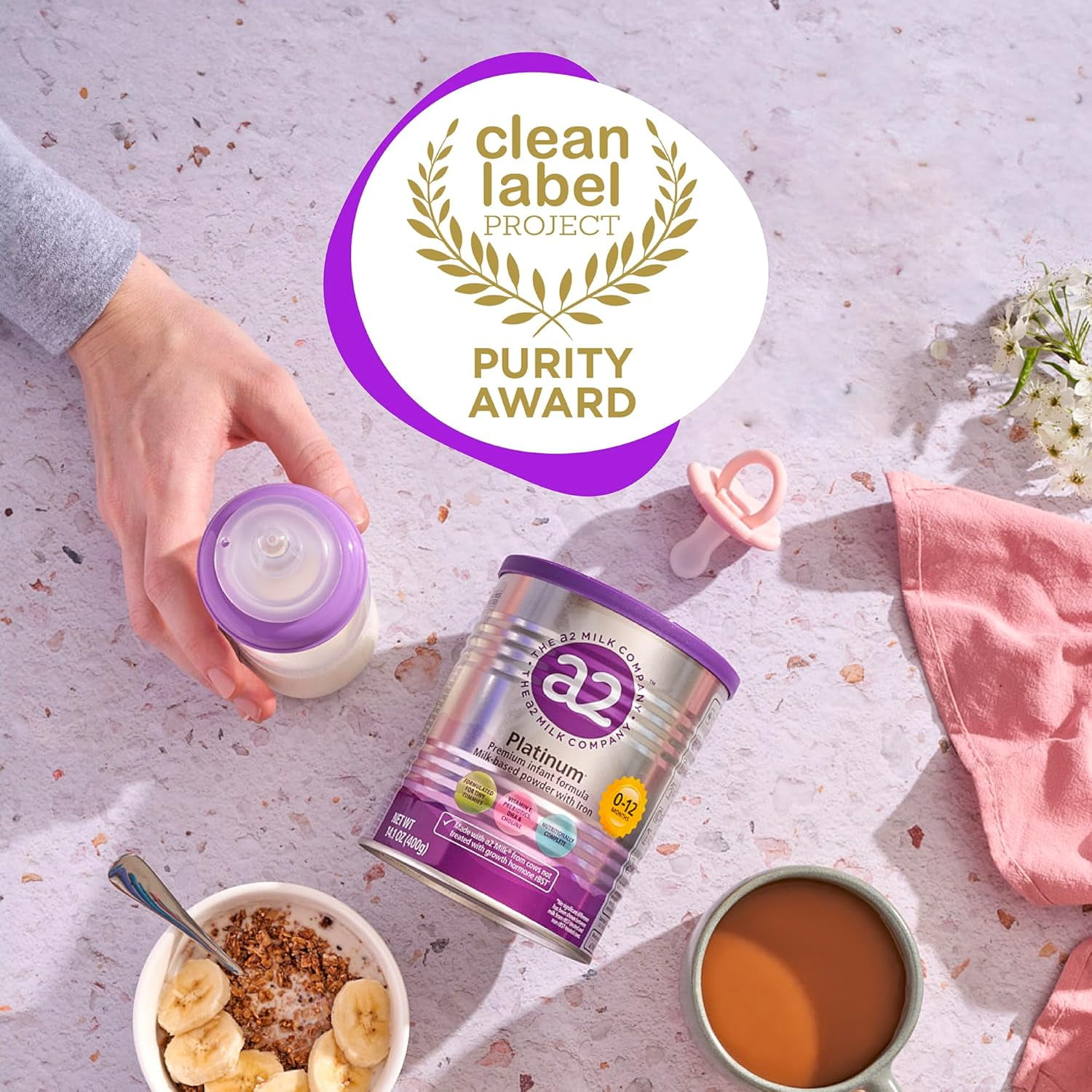 A2 Milk Platinum® Premium Infant Formula Powder, 0-12 Months, 31.7 oz Can