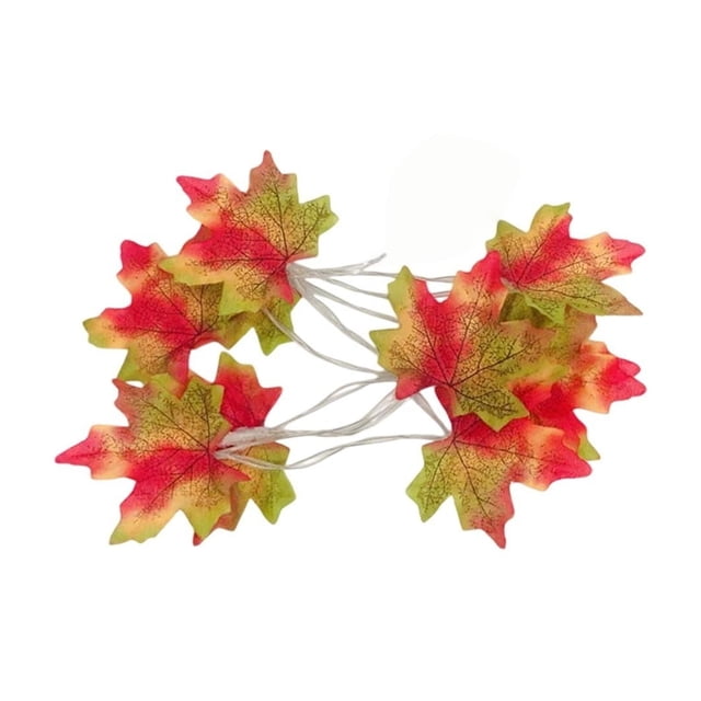 ICQOVD Halloween Decorations,Halloween Decorations,6.56 Ft 10 Light Led Maple Leaf Light String Three Sections Battery Box Light Christmas Lantern Halloween Decorative Light String Home Decor