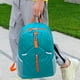 thumbnail image 4 of Mochila deportiva para exteriores | Bolsa de viaje plegable y ligera para mujeres y hombres | Gran capacidad | Poliéster impermeable | Compartimento para laptop | Azul cielo | 18.5x12.6x6.3 pulgadas, 4 of 8