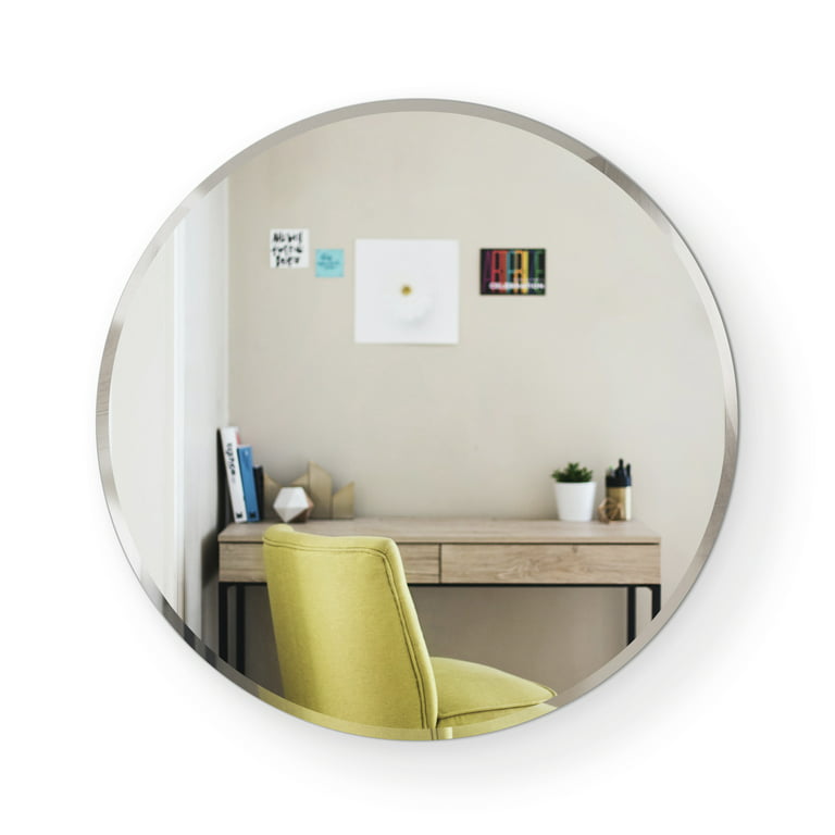 24 Inch Frameless round Mirror, Small Circle Mirror with Beveled Polished  Edge