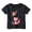 Black, variant on Toddler Girls Summer T Shirts Boy Fashion Print Round Neck Loose Short Sleeve Party Tops Size 2-3T