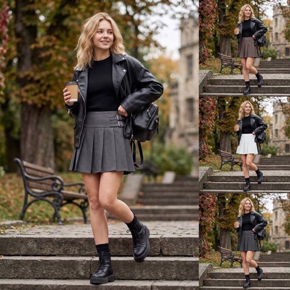 jiaxiM Girls Pleated Uniform Skirts with Shorts Elastic Waist Toddler Kids Cute Mini Tennis Skirt Girl Back to School Clothes