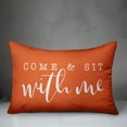 thumbnail image 2 of Creative Products Come & Sit With Me Bold Script Orange 14x20 Indoor / Outdoor Pillow, 2 of 2