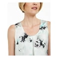 thumbnail image 3 of Kasper Women's Floral-Print Pleated Sleeveless Top (S, Spring Green Multi), 3 of 3