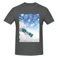 thumbnail image 4 of Bingfone Christmas Snowman In The Snow Men'S Loose Fit Short-Sleeve Pocket T-Shirt, 4 of 7