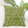 thumbnail image 1 of PiccoCasa Housse de Coussin en Polyester 18"x18 Pouces, Vert, 1 of 10
