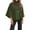Green, variant on Women's Solid Color Poncho Coat, Batwing Sleeve Cape Jacket, Oversized Belted Tunic, Stand Collar Casual Cloak, Trendy Loose Fit Outerwear, Elegant Layering Piece Beige L