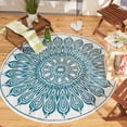 thumbnail image 3 of DII Blue Sunflower Outdoor Fabric  Rug 5 Ft Round, 3 of 3