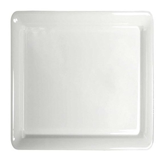 1 - Party Essentials 16" X 16" Heavy Duty Square Tray - White