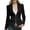 Black, variant on Womens Blazer Vintage Slim Fit Zipper Jacket with Notched Lapel Long Sleeve Tailored Blazer Coat for Wedding Prom