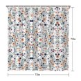 thumbnail image 5 of Boho Floral Shower Curtain 72x72 Inches - Tropical Leaves, Vintage Botanical Print, Waterproof Fabric for Chic Bathroom Decor, Modern Farmhouse & Bohemian Style, 5 of 5