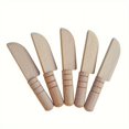 thumbnail image 1 of EASTIN Earthy Yellow Beech Wood Pretend Play Knife - Safe & Realistic Kitchen Toy for Youngsters, 1 of 5