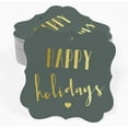 thumbnail image 2 of Inkdotpot Real Gold Foil Happy Holiday Tags Favor Bracket Shape Hang Pack Of 100 Paper Tags, 2 of 7
