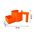 thumbnail image 3 of Orange Tea Cup Holder with Side Storage - 10cm Diameter Anti- Coffee Mug Holder with Comfort Grip Handle - for Hot/Cold Drinks Indoor & Outdoor Use, 3 of 5