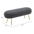 thumbnail image 3 of Creek Bench Glitter Black Bench, Modern Style, Seats up to 2, Plywood, Indoor Living, 3 of 8