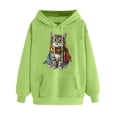 thumbnail image 5 of Idoravan Essentials Hoodie Woman Womens Hoodies Pullover Women's Print Winter Drawstring Hooded Pullover Long Sleeved Comfortable Sweatshirt with Pockets Hoodie Green, 5 of 5