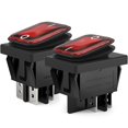 thumbnail image 1 of DIYhz 2 uds AC 16A 250V/125V 2 posiciones ON/OFF interruptor basculante impermeable para barco con luz indicadora roja, 1 of 5