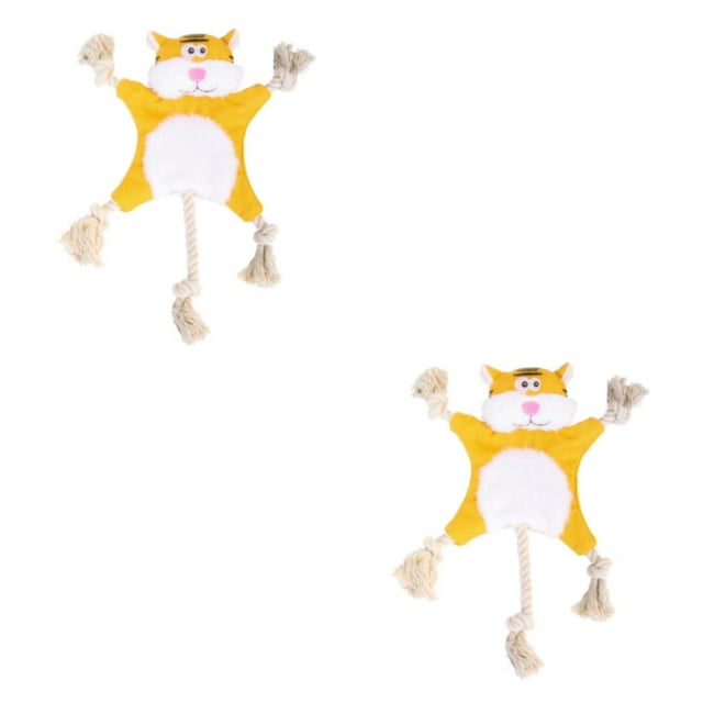 tamizeot Polyester Pet Toy For Dogs Squeaky And Soft For Hours Of Play Good Gift Squeaky Dog Soft Toy Dog Toy tiger 2Set